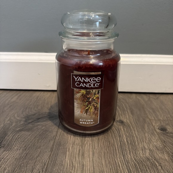 Yankee Candle Other - Yankee Candle Autumn Wreath Large Jar Red Candle New Unburned 22 oz